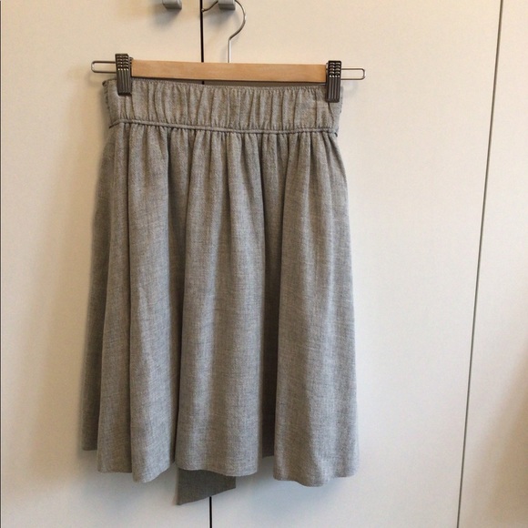 Club Monaco Grey Tie-Up Skirt Size 2 - Picture 3 of 5